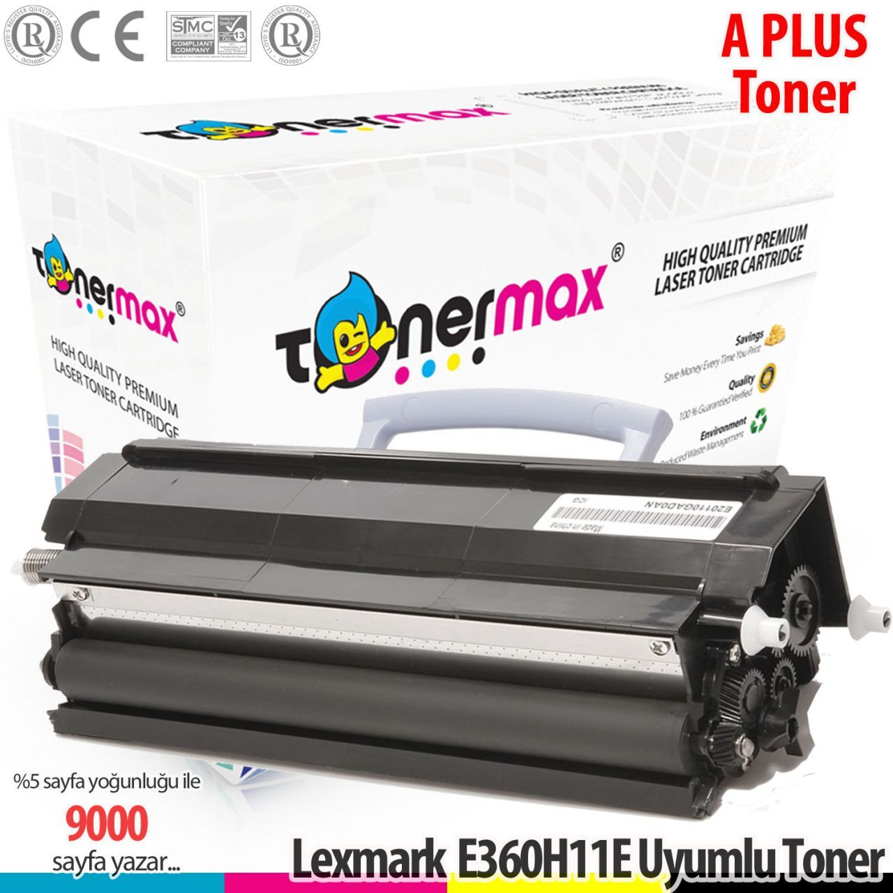 Lexmark E360H11E / E360 / E460 / E462 A Plus Muadil Toner 9K