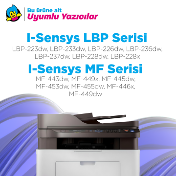 Canon CRG-057 Muadil Toner 4'lü Set Çipli / LBP223 / LBP226 / LBP228X / MF443 / MF445 / MF446 / MF449 / MF453 / MF455