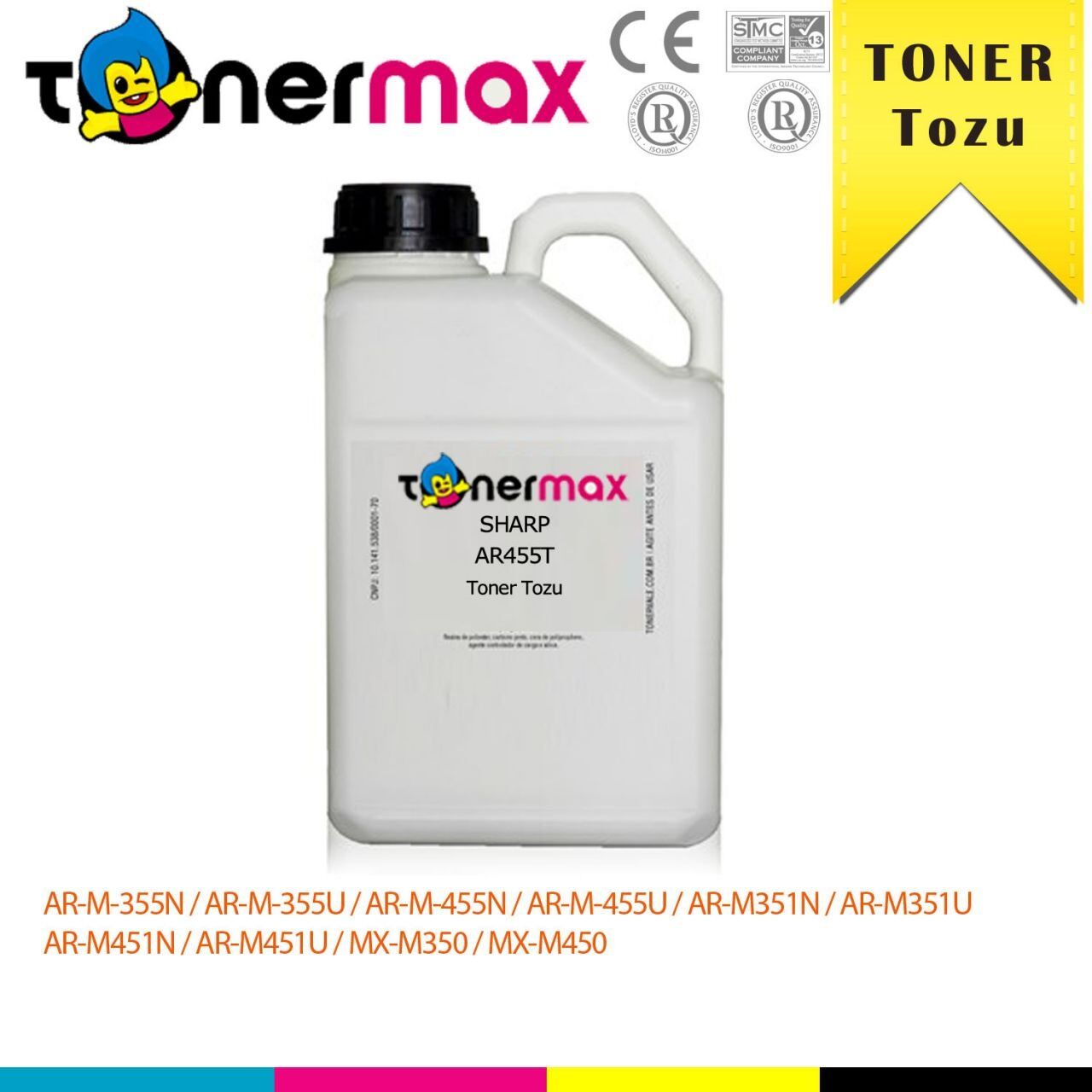 Sharp AR455T / ARM355N / ARM355U / ARM455N / ARM455U / ARM351N / ARM351U / ARM451N / ARM451U / MXM350 / MXM450 Toner Tozu 1000 GR.