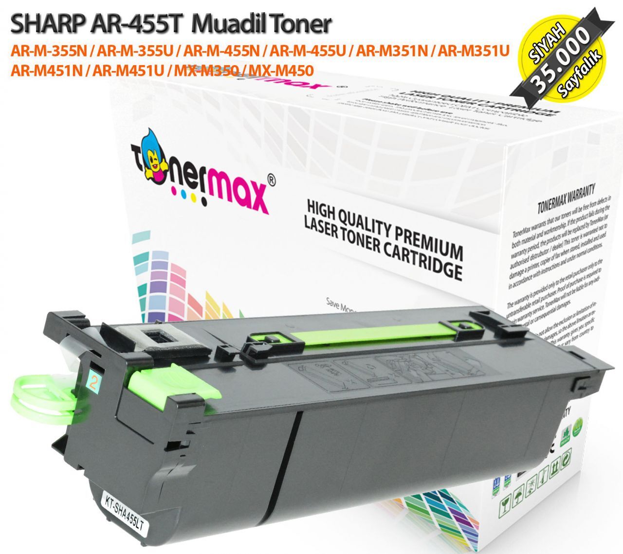 Sharp AR455T / ARM355N / ARM355U / ARM455N / ARM455U / ARM351N / ARM351U / ARM451N / ARM451U / MXM350 / MXM450 Muadil Toneri