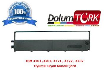 IBM 4201 ,4207, 4721 , 4722 , 4732 Uyumlu Siyah Muadil Şerit