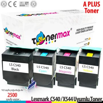 Lexmark C540 /C543 / C544 / C546 / X543 / X544 / X546 / X548 Set Muadil Toner - A plus