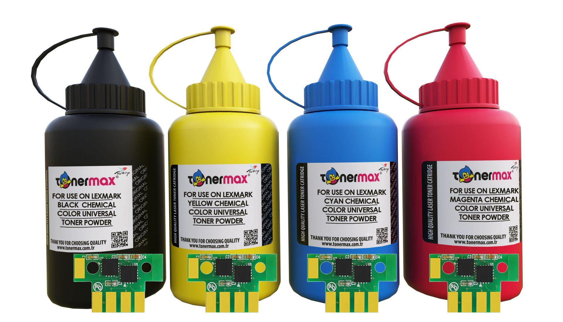 Lexmark C2425-C2350K0 CMYK Toner Tozu ve Çipi / C2425dw / C2325dw /MC2325adw /MC2425adw /MC2535adwe /MC2640adwe