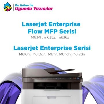 Hp 147X W1470X Muadil Toner - Çipsiz 4'lü Paket / LaserJet Enterprise Flow MFP M634 / M635 / M636 / M610 / M611 / M612 / M634 / M635 / M636