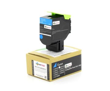 Lexmark 80C8SC0 Mavi Muadil Toner / CX310 / CX410 / CX510