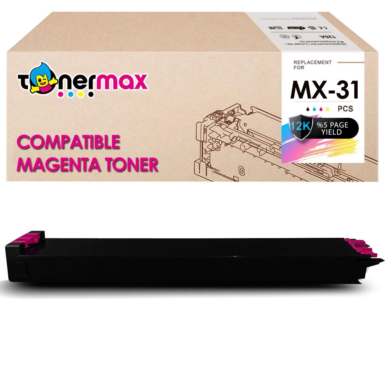 Sharp MX-31GTMA Kırmızı Muadil Toner / MX2301n / MX2600n / MX3100n
