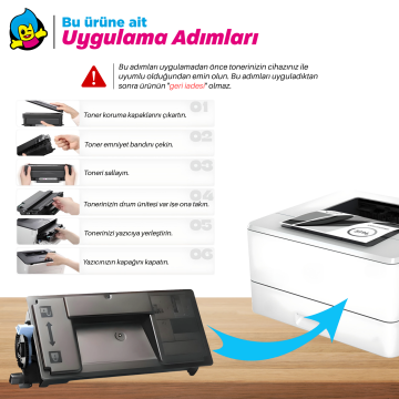 Kyocera TK-3300 Muadil Toner 20'li 1 Koli Avantaj Paket /  Ecosys MA4500ix / MA4500ifx / 1T0C100NL0