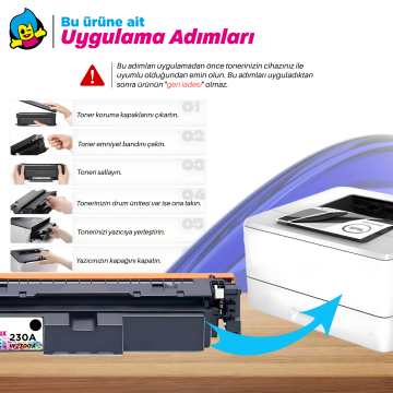 Hp 230A W2303A Muadil Toner Kırmızı - Çipli / Hp Color LaserJet Pro 4203dn / 4203dw / 4303dw / 4303fdn / 4303fdw