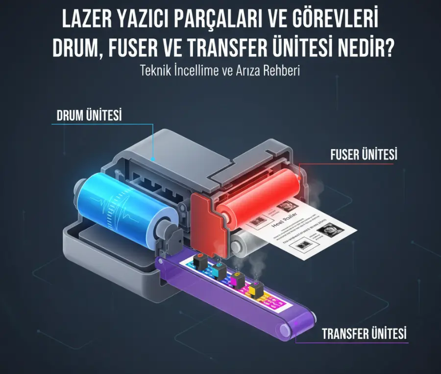 Drum, Fuser, Transfer Ünitesi Nedir? Lazer Yazıcı Parçaları