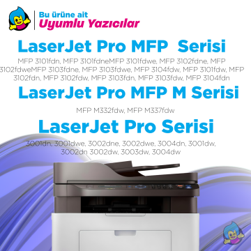 Hp 145A W1450A 4lü Avantaj Paket Muadil Toner - Çipli / LaserJet Pro  3001 / 3002 / 3003 / 3004  / MFP 3101 / MFP 3102 /  3103f / MFP 3104fdw