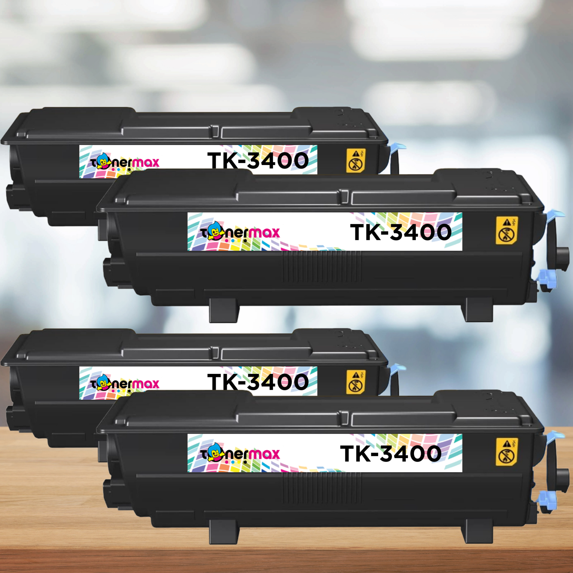Kyocera TK-3400 Muadil Toner 4'lü Paket / ECOSYS MA4500fx / ECOSYS MA4500x / PA4500x