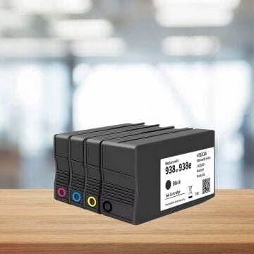 HP Uyumlu Tonermax 938 / Siyah - Mavi - Sarı - Kırmızı Muadil Kartuş Seti / HP OfficeJet Pro 9720 / 9730 / 9110b / 9120b / 9130b