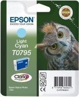 Epson T0795 / Stylus Photo 1400 / 1410 / 1500w / PX660 / PX730wd / PX830fwd Açık Mavi Orjinal Kartuş