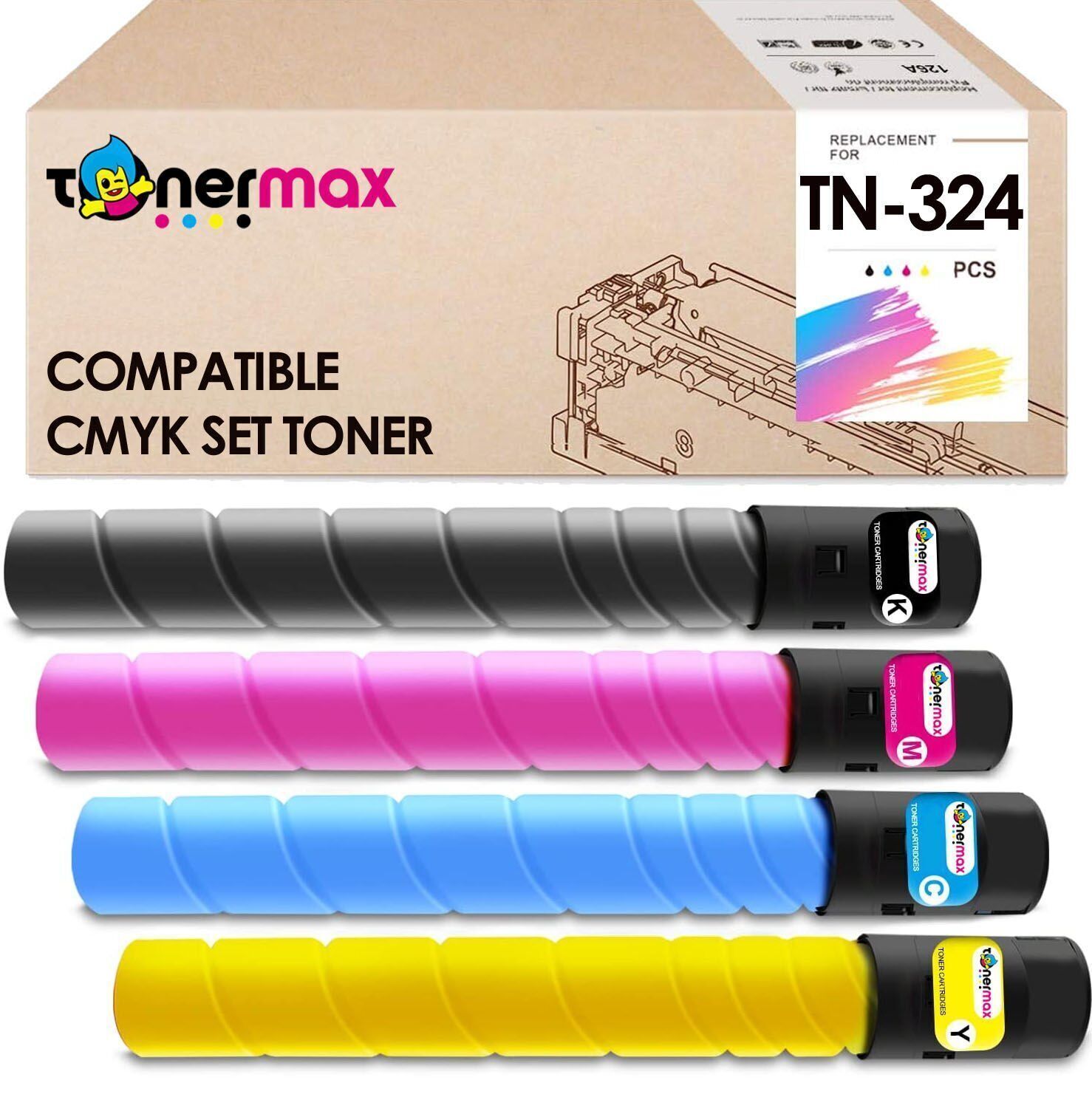 Develop İneo+ 368 Muadil Toner Seti/ TN-324 Siyah - Mavi - Sarı - Kırmızı