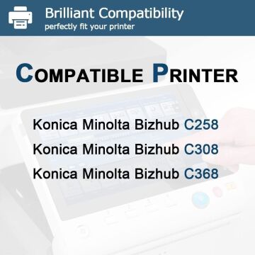 Develop İneo+ 308 Muadil Toner Seti/ TN-324 Siyah - Mavi - Sarı - Kırmızı
