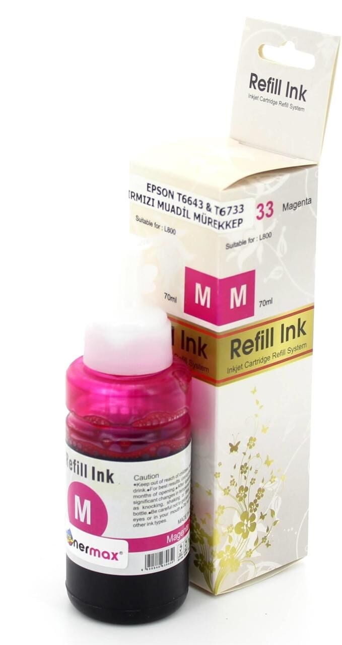 Epson T6733 Kırmızı Muadil Mürekkep Tüpü 70ml/ L800 / L805 / L810 / L850 / L1300 / L1800