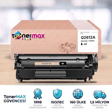 HP Q2612A Muadil Toner 4'lü Paket / 1010 / 1012 / 1015 / 1018 / 1020 / 1022 / 3015 / 3020 / 3030 / 3050 / 3052 / 3055 / MFP / M1319