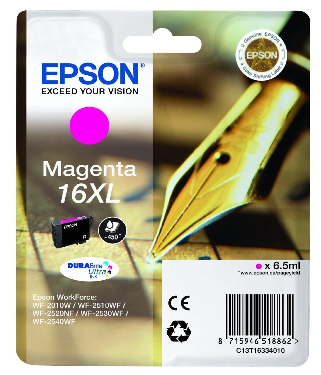 Epson 16XL / 1633 /WF2010W /WF2510 /WF2520NF /WF2530 /WF2540 /WF2630 /WF2650 /WF2660 /WF2750 Kırmızı Orjinal Kartuş