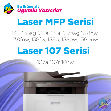 Hp 106XL W1106XL Muadil Toner - Çipli-4li Avantaj Paket ( Yüksek Kapasite )/ 107A / 107W / MFP 135W / MFP 137fnw