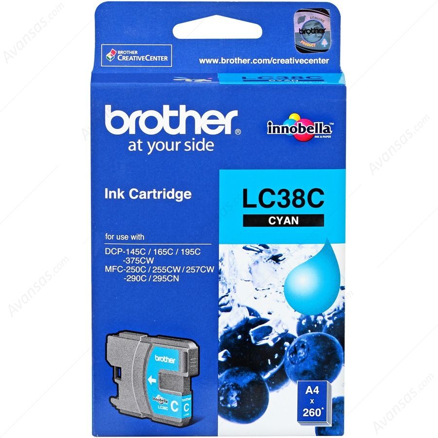 Brother LC-38C Mavi Orjinal Kartuş