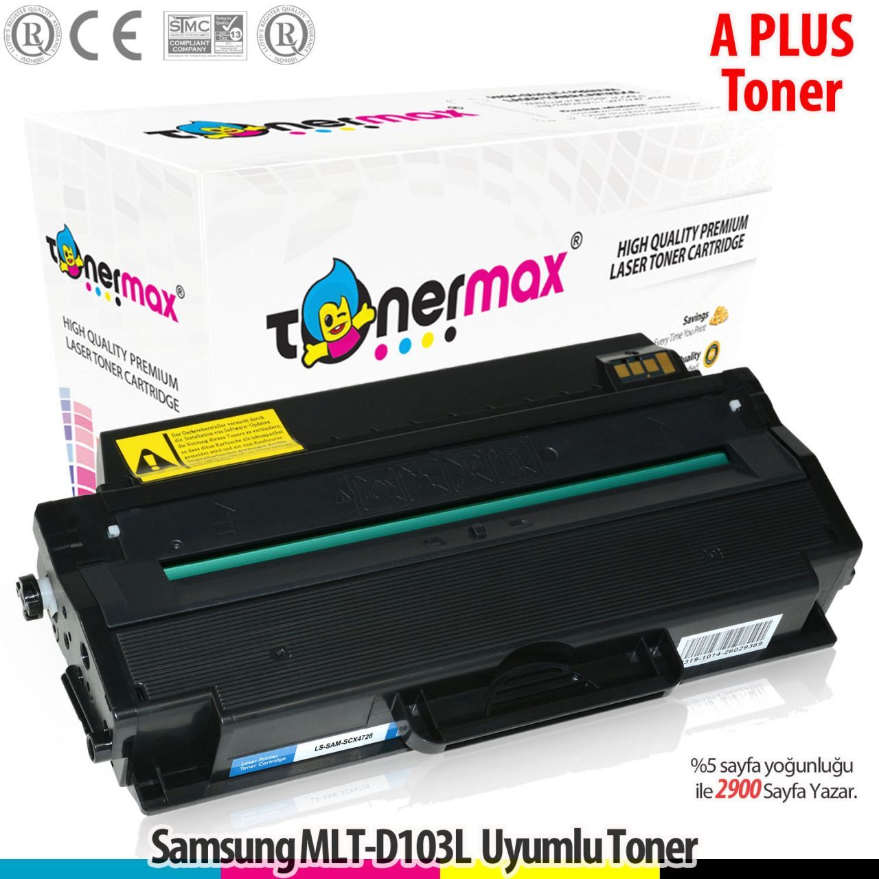 Samsung MLT-D103L Muadil Toner A Plus / ML2950 / ML2955 / SCX-4726 / SCX-4729 / ML2951