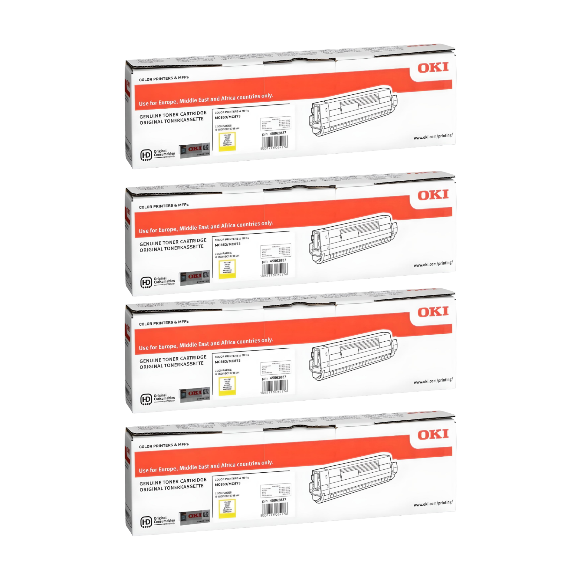 OKI C843dn Tonerleri OKI C843 Orijinal Toner Takımı