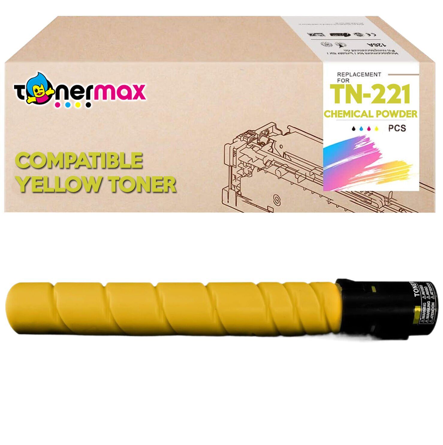 Konica Minolta Uyumlu Tonermax TN-221 Muadil Toner Sarı / Bizhub C227 / C287