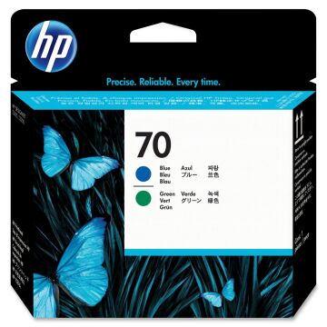 HP 70 C9408A Mavi ve Yeşil Baskı Kafası