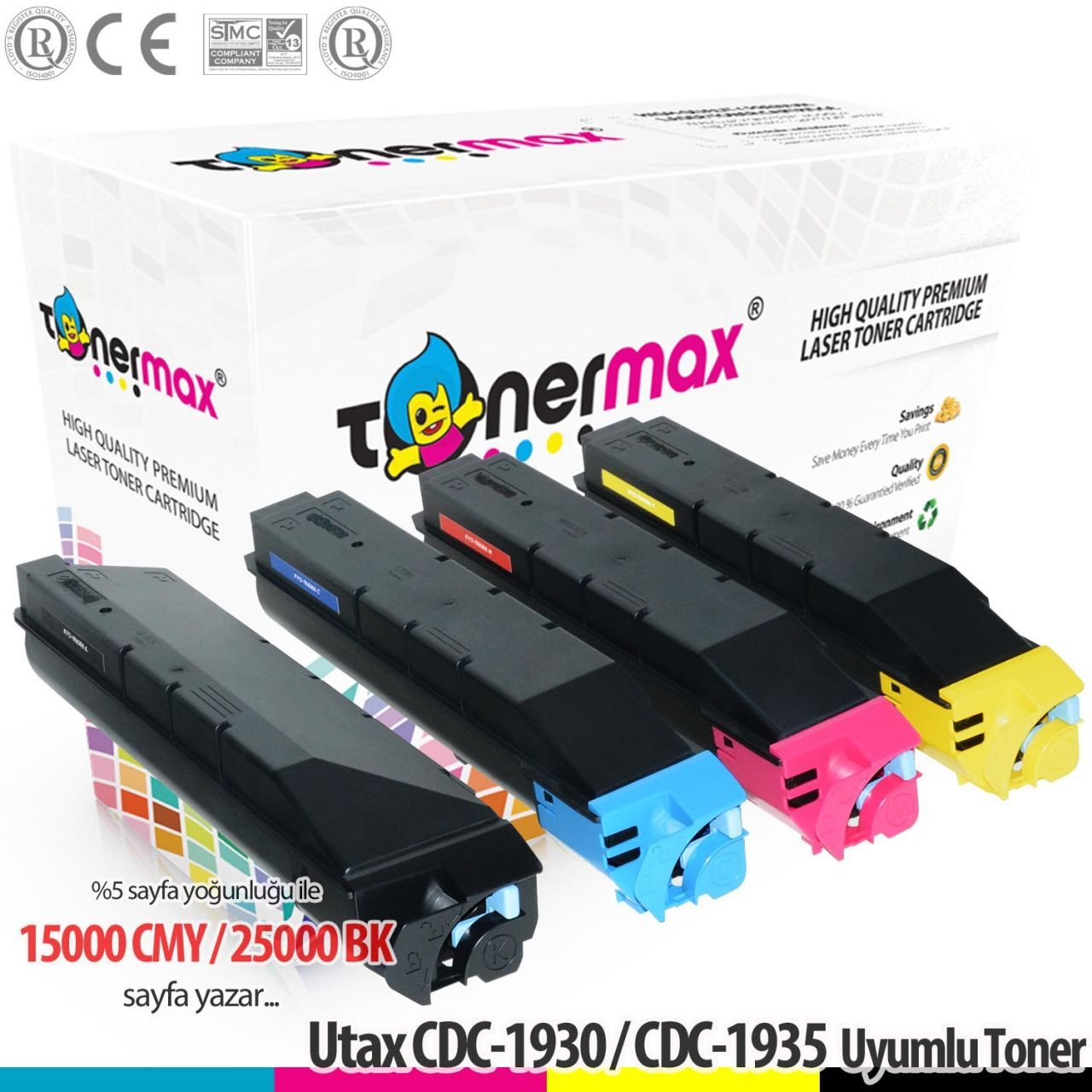 Utax CDC-1930 / CDC-1935 Set CMYK  Muadil Toneri