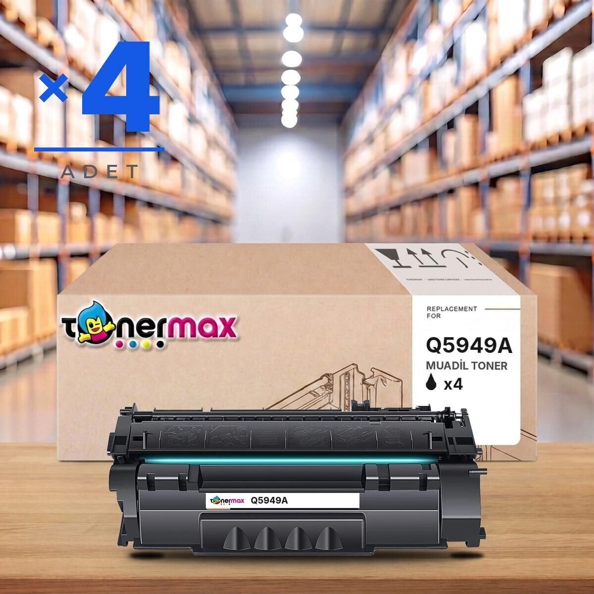 TonerMAX® Q5949A Muadil Toner — 4'lü Paket