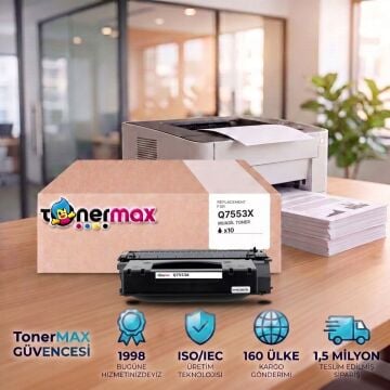 HP Q7553X Muadil Toner 10'lu Paket / M2727 / P2014 / P2015