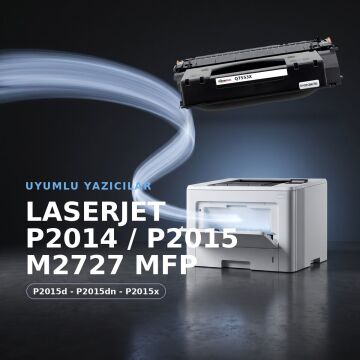 HP Q7553X Muadil Toner 2'li Paket / M2727 / P2014 / P2015