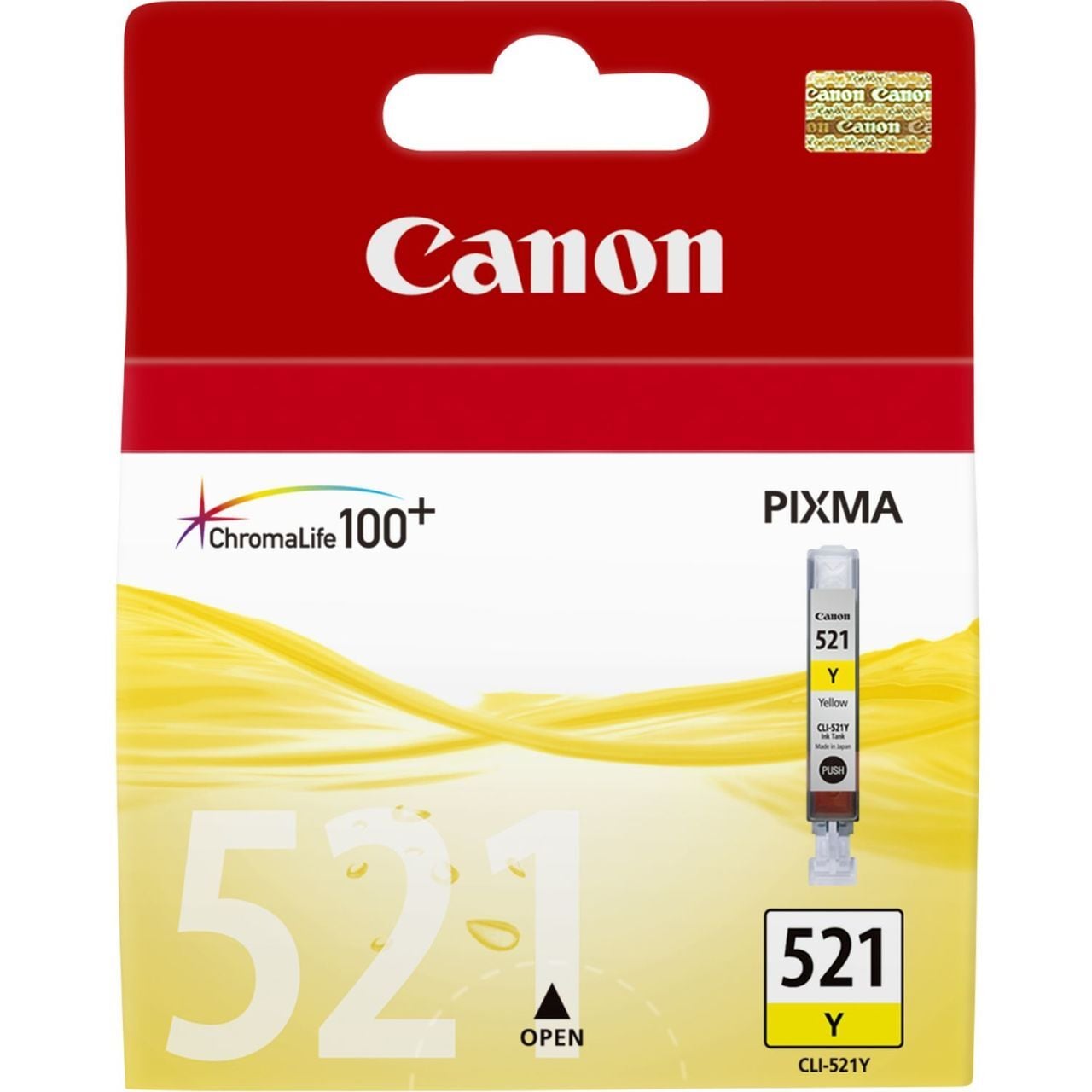Canon Cli-521 / Pixma İP3600/ 4600 / 4700 / MP540 / MP550 / MP560 / MP620 / MP630 / MP640 / MP980 / MP990 / MX860 / MX870 Y Sarı Orjinal Kartuş