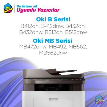 OKI 44574302 / B412 / B432 / B512 / MB472 / MB492 Muadil Drum Ünitesi 25K