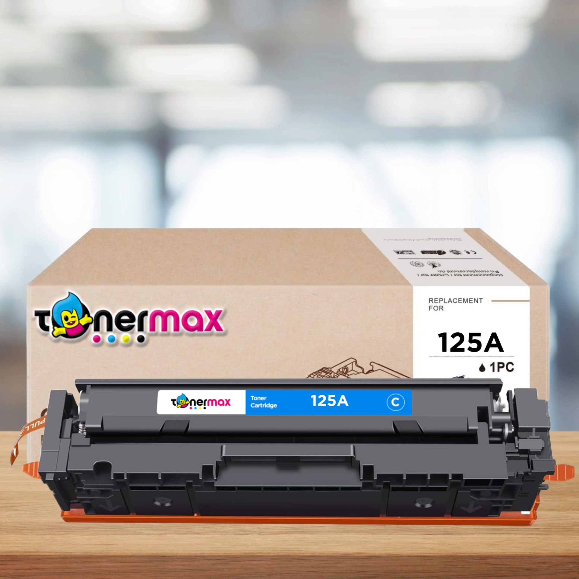 HP 125A CB541A  / CP1215 / CP1515 / CM1312 Mavi Muadil Toneri - Çipsiz