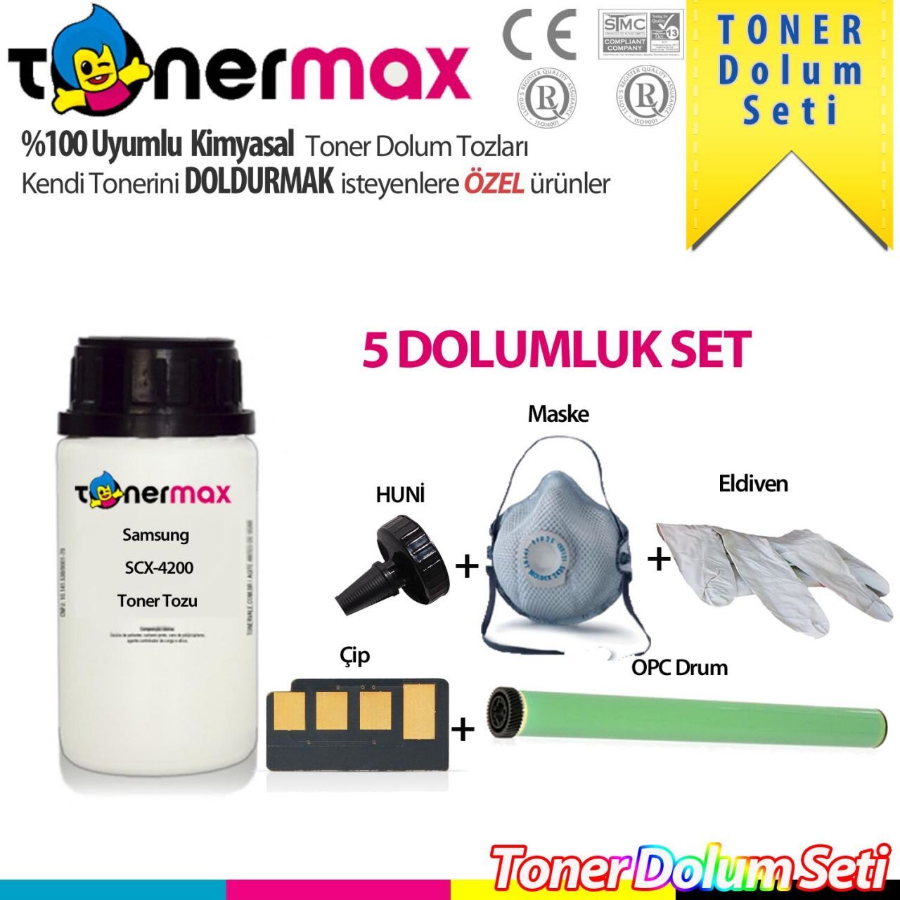 Samsung SCX-4200 Toner Dolum Seti ( 5 Dolumluk )