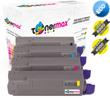 Oki C612 / C612n / C612dn Muadil Toner Set