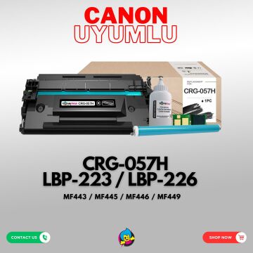 Canon CRG-057H Muadil Toner Çipli / LBP223 / LBP226 / LBP228X / MF443 / MF445 / MF446 / MF449 / MF453dw / MF455dw