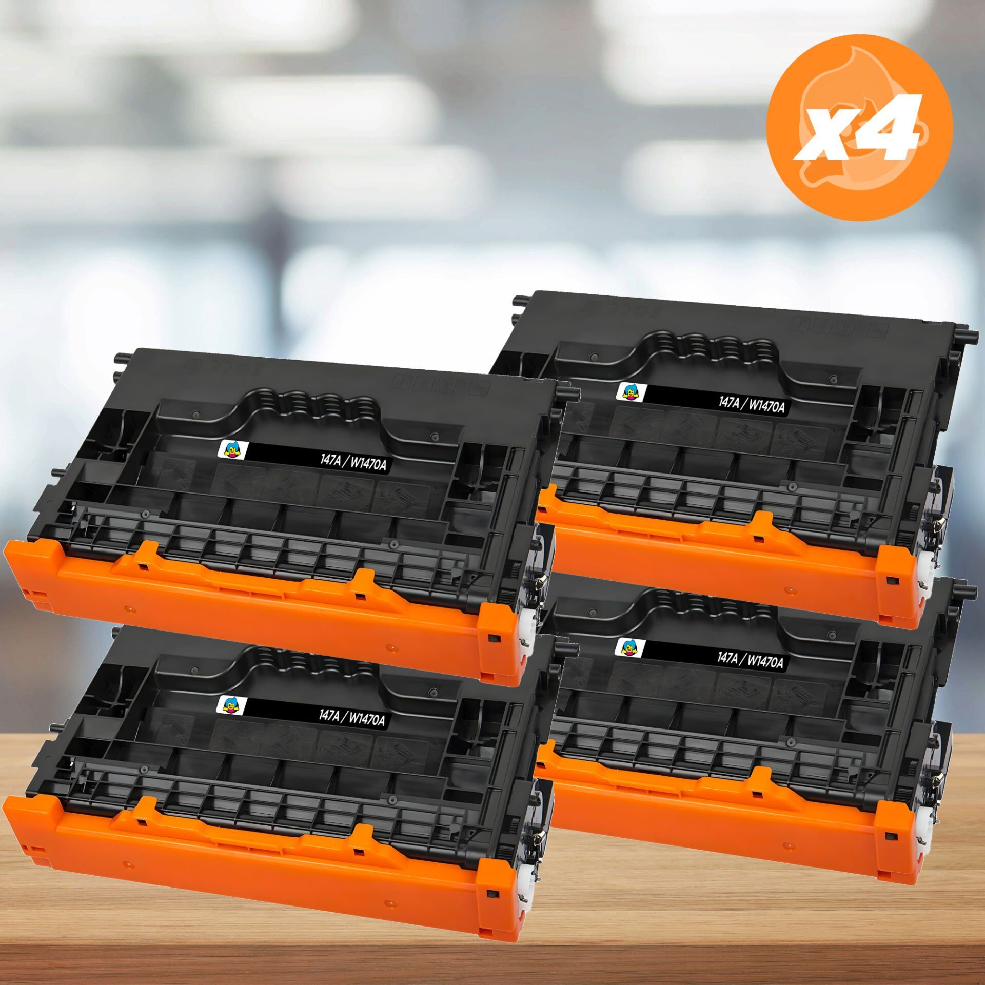 Hp 147A W1470A Muadil Toner - Çipli '4'lü Paket / LaserJet Enterprise Flow MFP M634 / M635 / M636 / M610 / M611 / M612 / M634 / M635 / M636(Kopya)