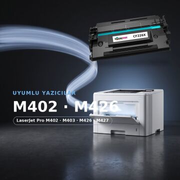 Hp 26X / CF226X / M400 / M402 / M426 Muadil Toneri - 4'lü Paket