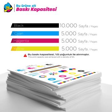 Epson T01C4 - C13T01C400 Sarı Muadil Kartuş 5K / Workforce Pro WF-C529 WF-C579