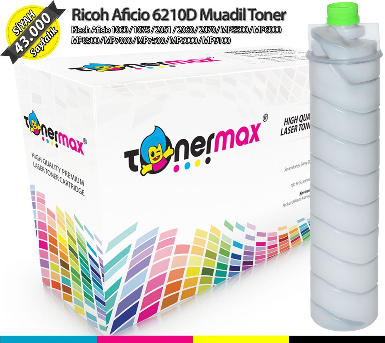 Ricoh 6210D / 900 / 1060 / 1075 / 2051 / 2060 / 2075 / 5500 / 6000 / 6500 / 7500 / 8000 / 9100DN / MP7500 Muadil Toneri