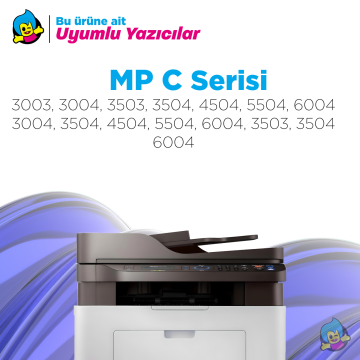 Ricoh Aficio MP-C3004ASP Muadil Toner Takımı / Siyah - Mavi - Sarı - Kırmızı