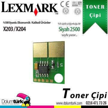Lexmark X203H22G / X203 / X203n / X204 / X204N Toner Çipi