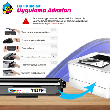 Brother TN-279XL Muadil Toner Sarı- Çipli / DCP-L3560CDW / HL-L3280CDW / MFC-L3270CDW / L3760CDW / L8390CDW