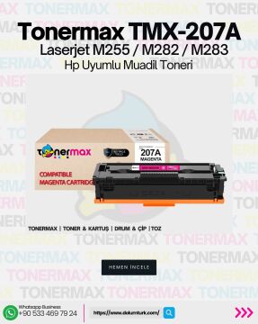 Hp 207A W2213A Kırmızı Muadil Toner - Çipsiz/ Laserjet M255 / M282 / M283