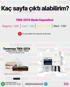 Hp 207A W2212A Sarı Muadil Toner - Çipsiz/ Laserjet M255 / M282 / M283