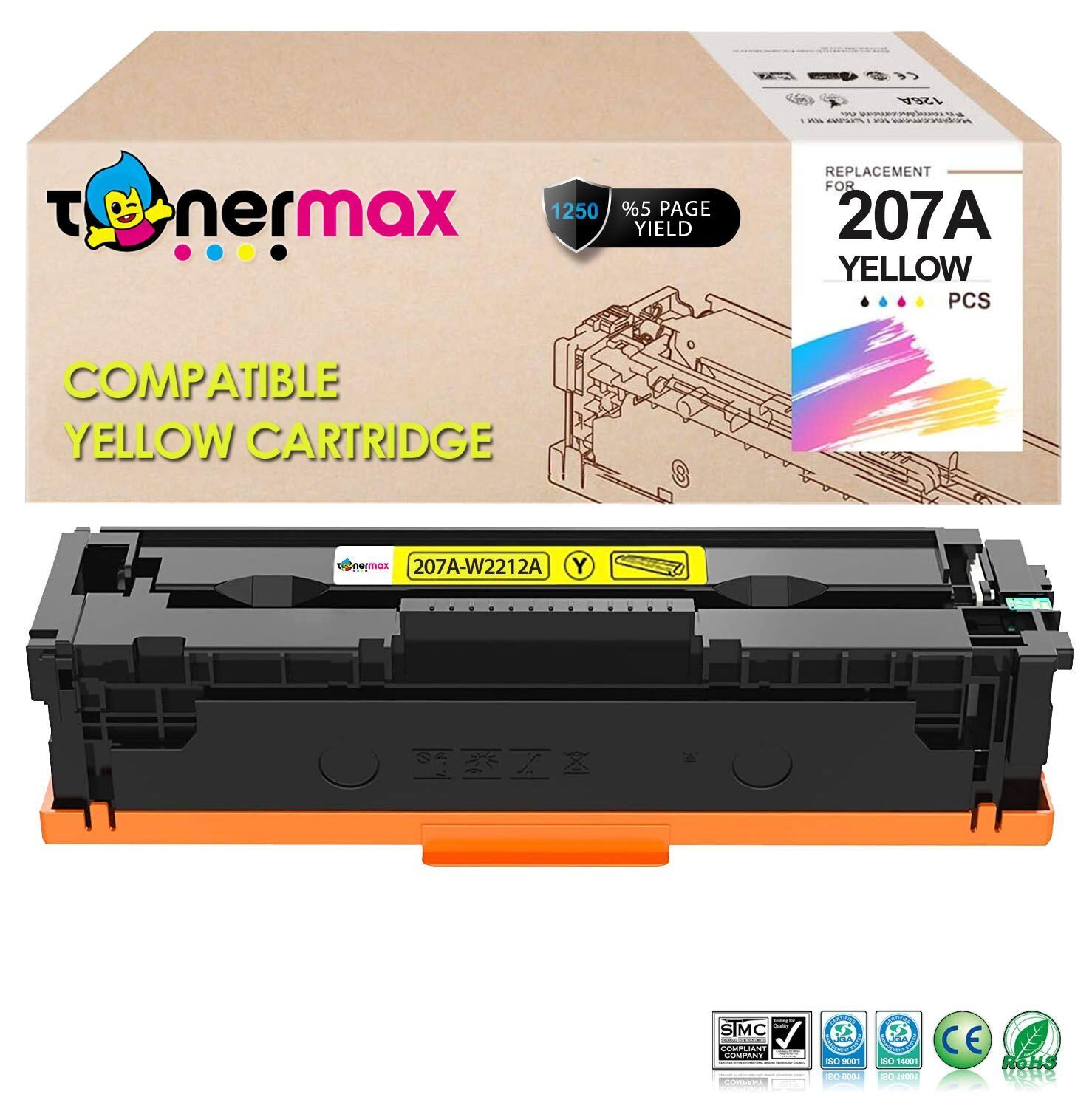 Hp 207A W2212A Sarı Muadil Toner - Çipsiz/ Laserjet M255 / M282 / M283