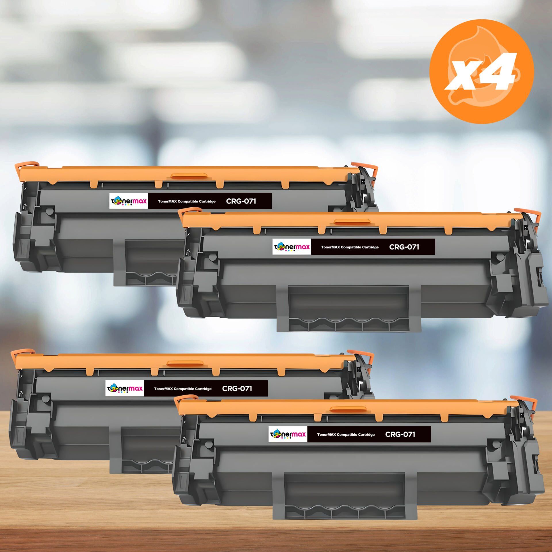 Canon CRG-071 Muadil Toner - Çipli 4'lü Avantaj Paket / Canon I-Sensys LBP121dn / LBP122dw / MF271dn / MF272dw / MF273dw / MF274dw / MF275dw
