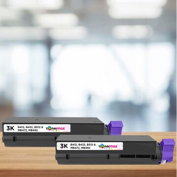 OKI 45807119 Muadil Toner 3K 2'li Paket / B412 / B432 / B512 / MB472 / MB492